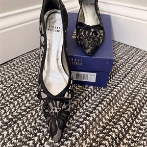 Stuart Weitzman Black Floral Lace